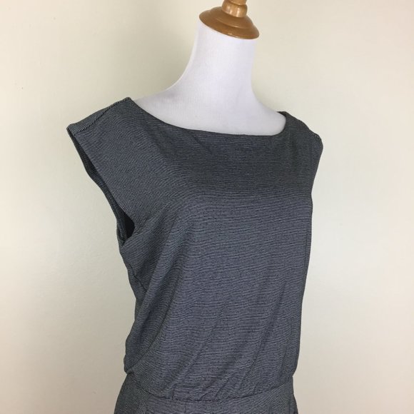 ATHLETA Westwood Micro Stripe Ruched 2ply Dress - Picture 6 of 10